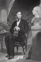 Retrato de Abraham Lincoln (1809-65)